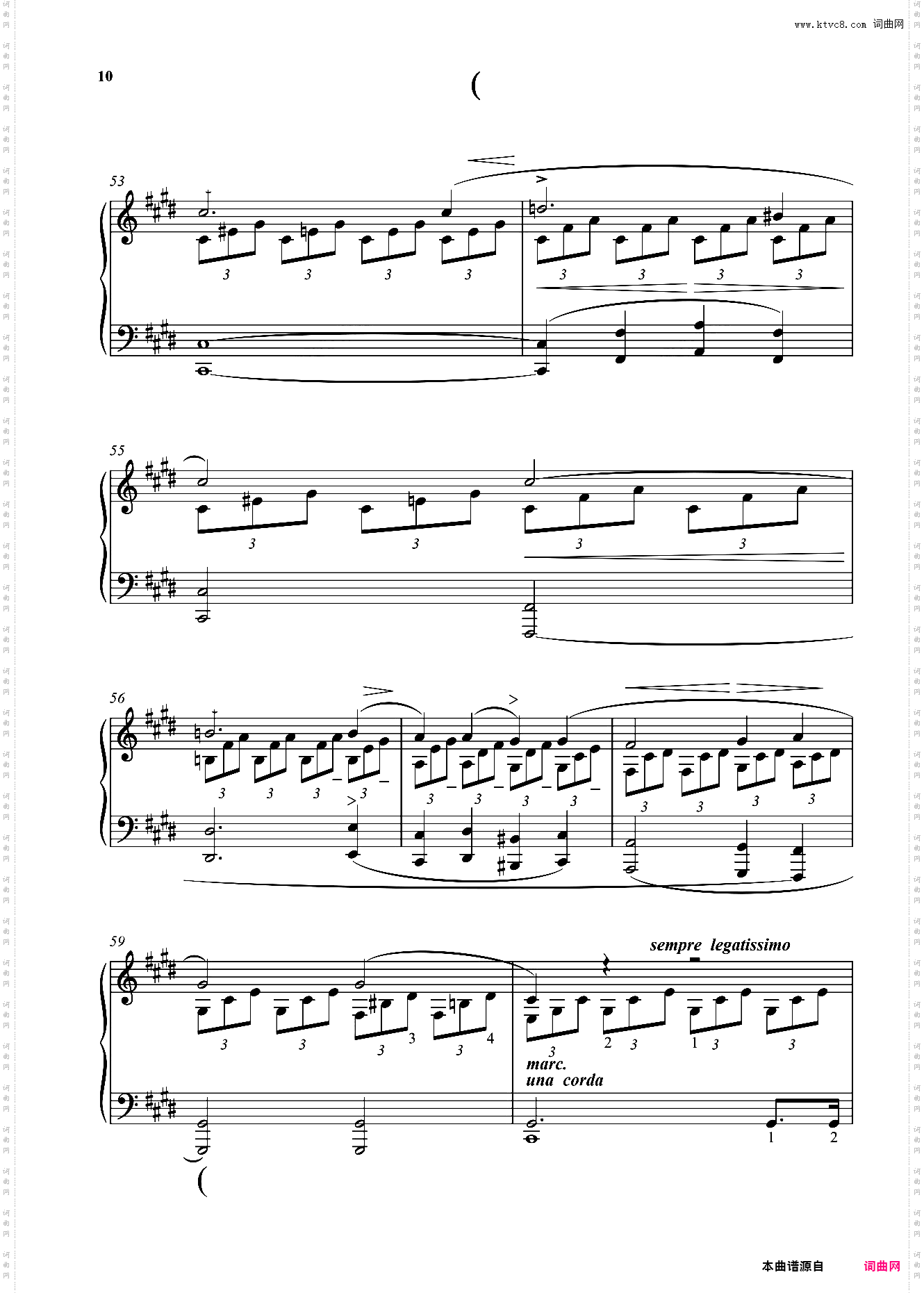 “月光”奏鸣曲第一乐章