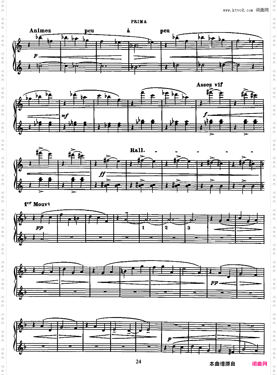 鹅妈妈 Ma Mere L'Oye - 四手联弹Ravel 1910 Ma Mere L'Oye duet alt