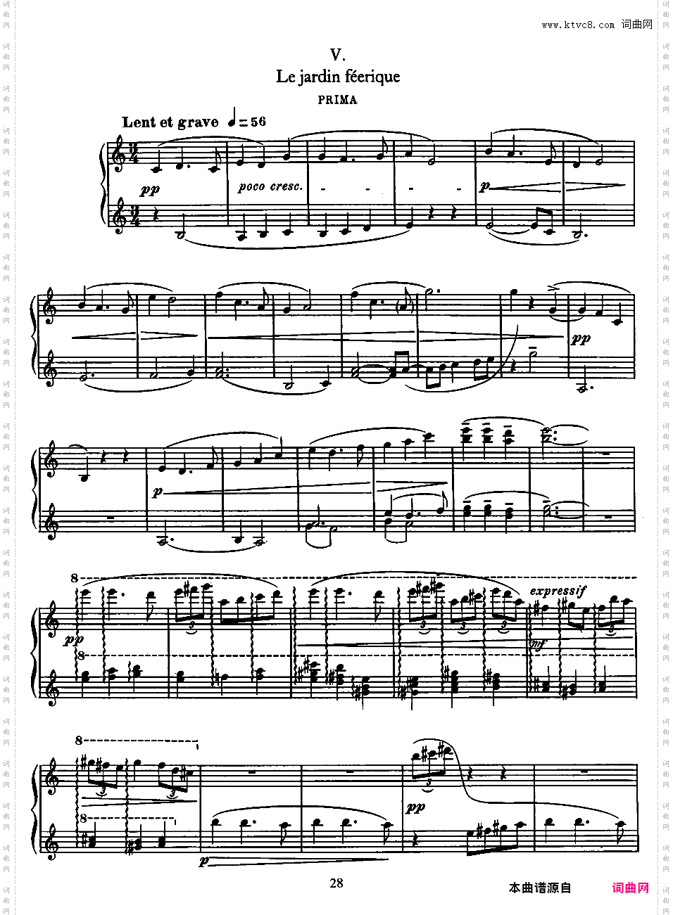 鹅妈妈 Ma Mere L'Oye - 四手联弹Ravel 1910 Ma Mere L'Oye duet alt