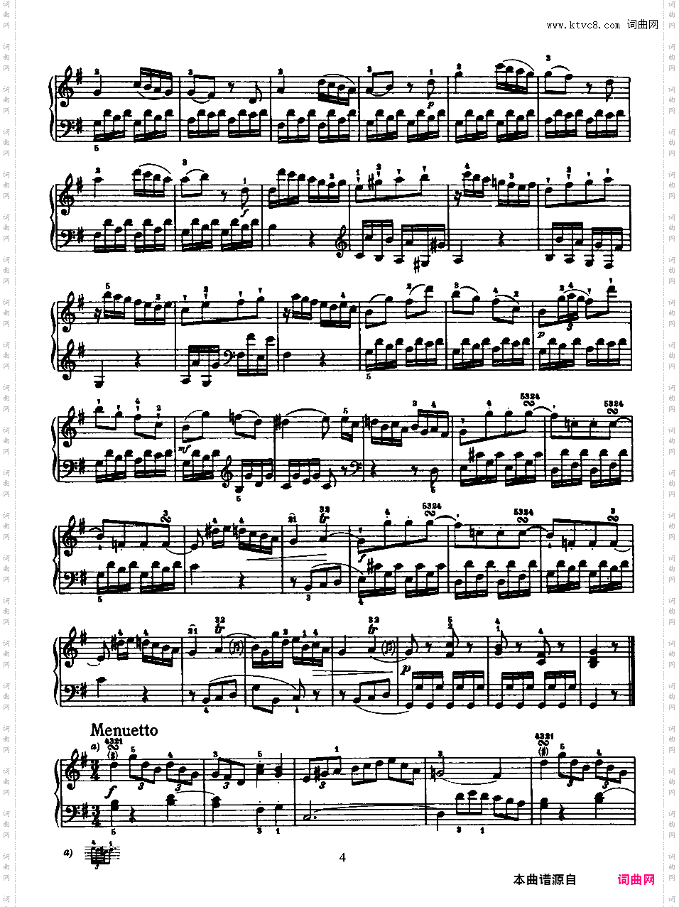 52首钢琴奏鸣曲 52 Piano SonatasPiano Sonata No 27 in G_NoRestriction