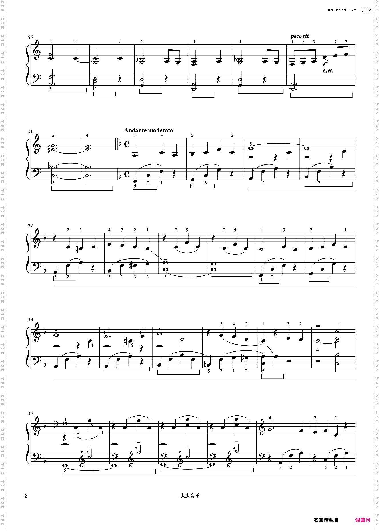 10·摇篮曲《约翰汤普森 现代钢琴教程3》