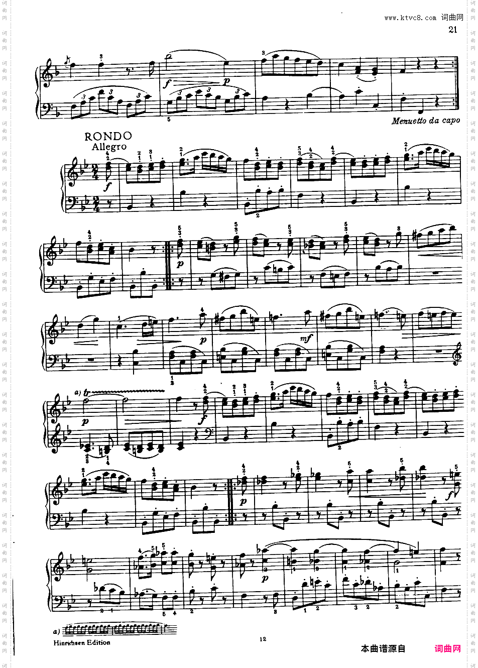 6首维也纳小奏鸣曲 6 Viennese Sonatinas K·439b