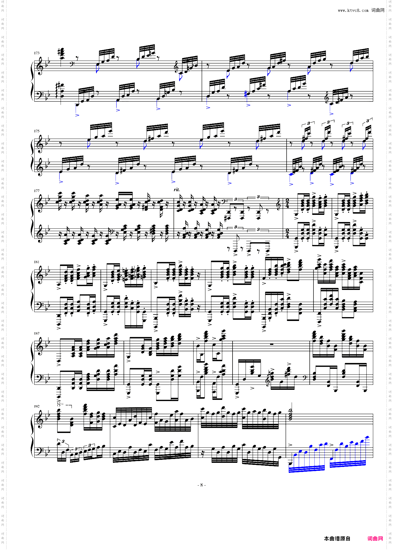 指头钢琴协奏曲第一乐章