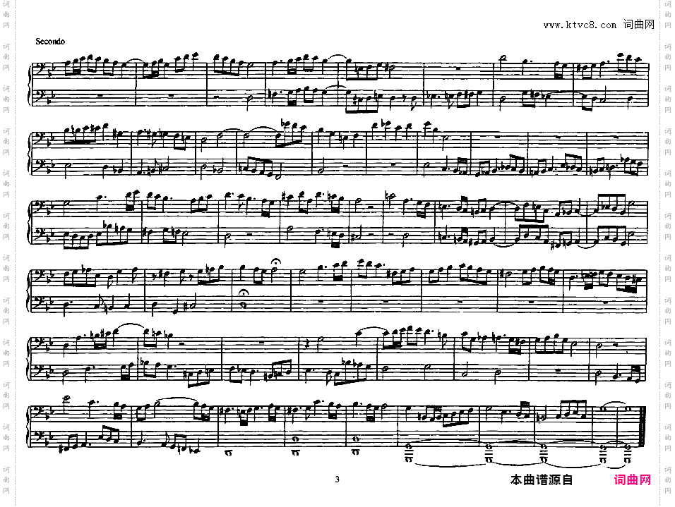 g小调赋格 Fugue in g Minor K·401/375eMozart K401 Fugue in g 四手联弹
