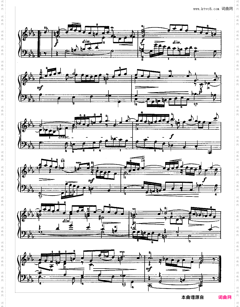 6首帕蒂塔德国组曲 Six Partitas BWV 825-830Partita No 2