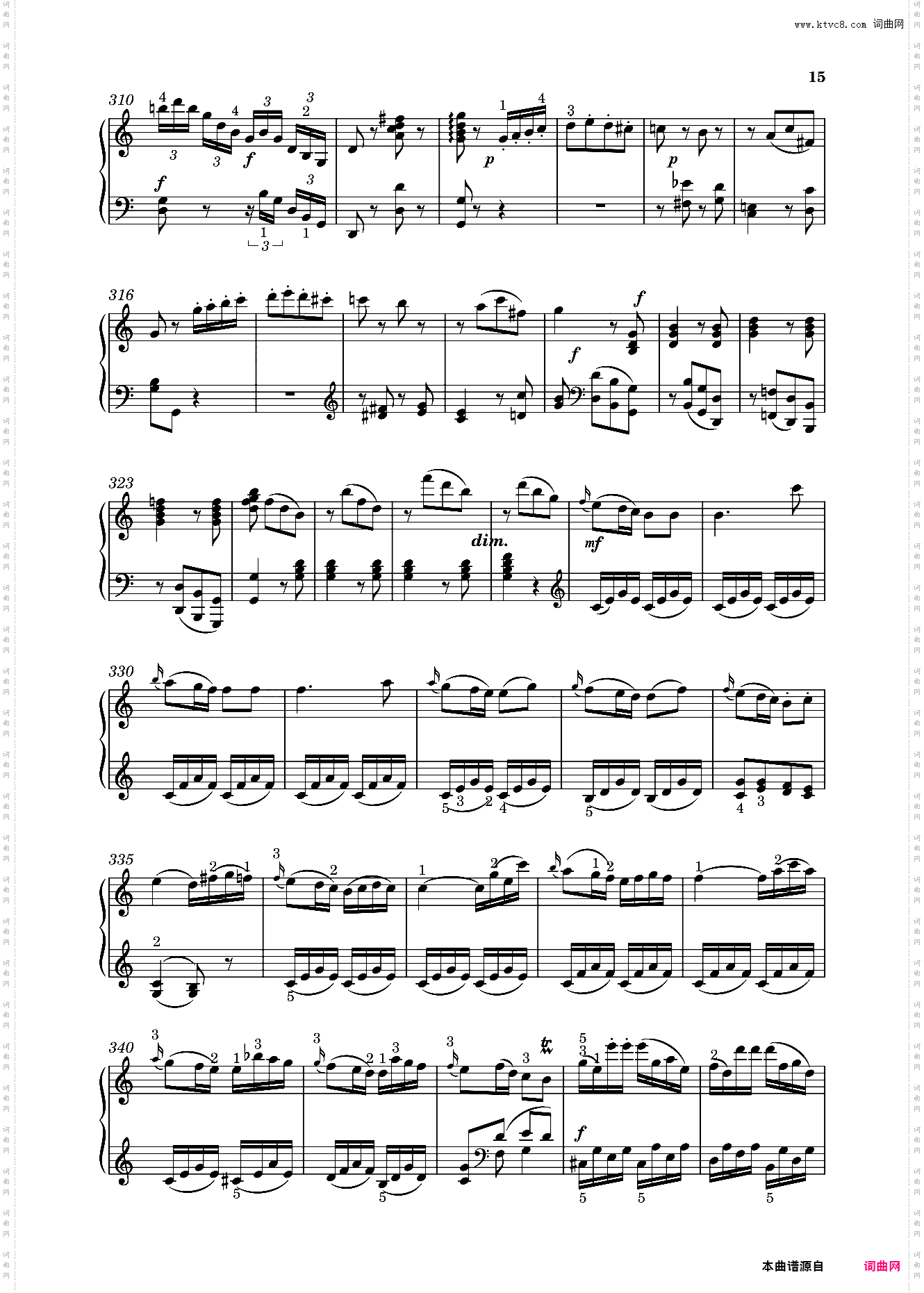 钢琴奏鸣曲KV309