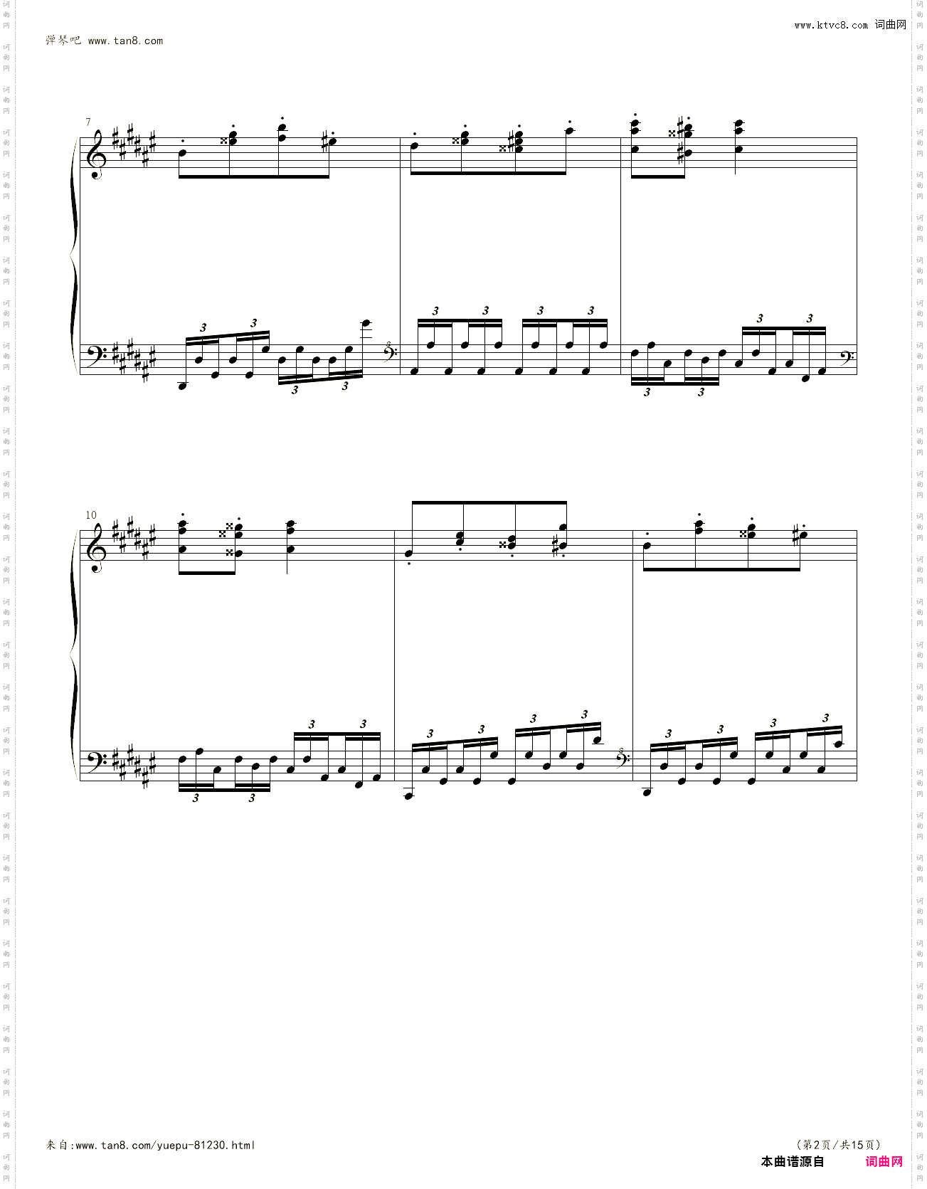 Op·10 No·5戈多夫斯基改编，升F大调