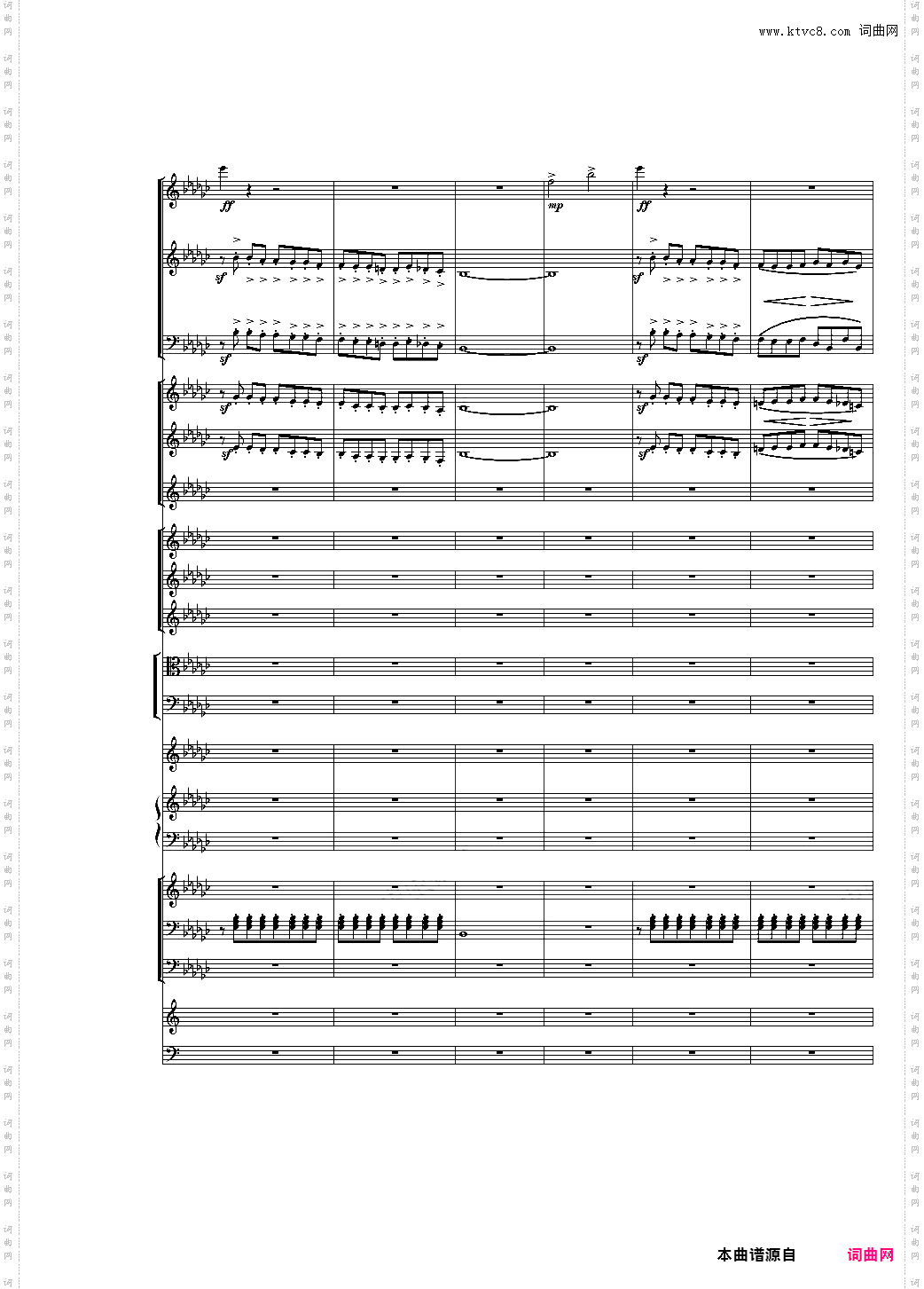 第一版Piano Concerto No·3 in E Flat minor,I·