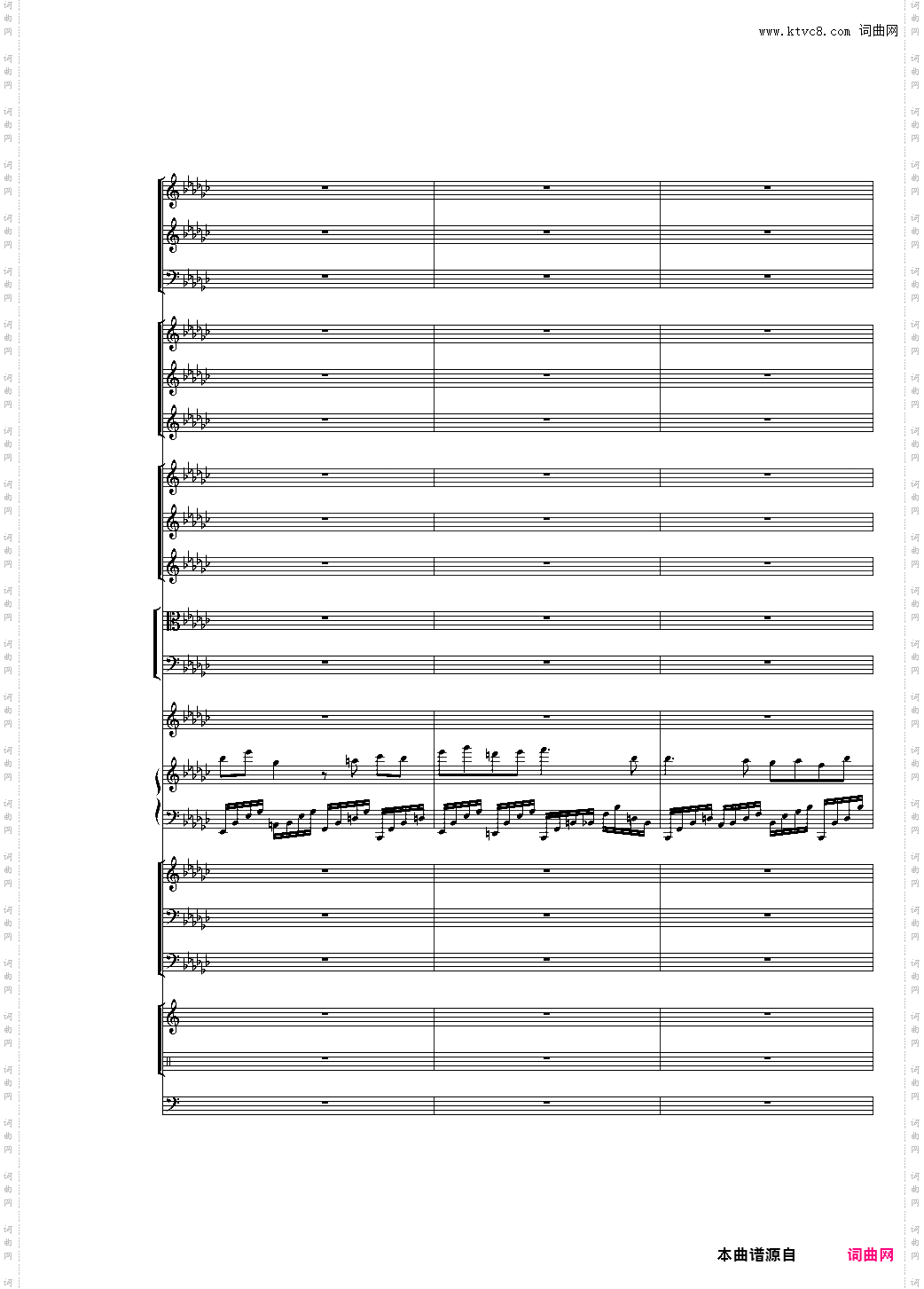 第一版Piano Concerto No·3 in E Flat minor,I·