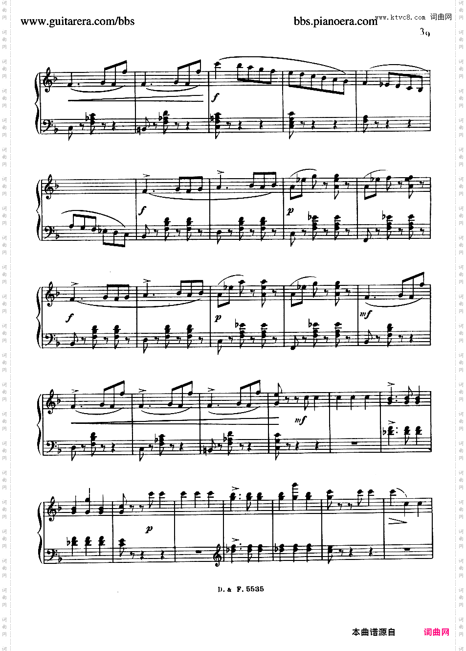 F大调第四圆舞曲 Valse No·4 in F Major Op·90