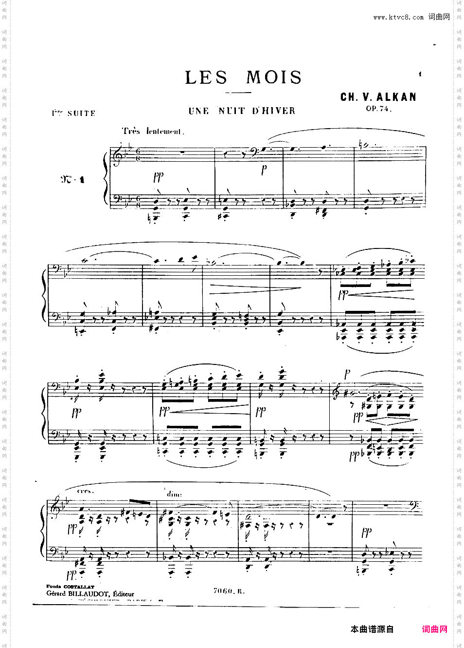 四季 Les Mois Op·74Alkan op74 Les Mois, Book 1