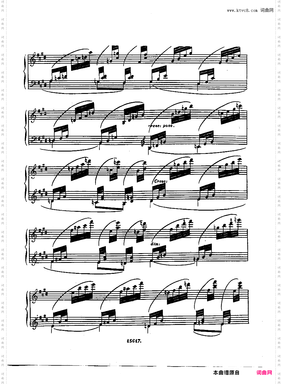第五号迷人的歌 Cinquième Recueil de Chants Op·70
