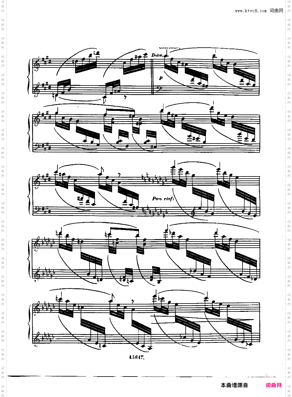 第五号迷人的歌 Cinquième Recueil de Chants Op·70