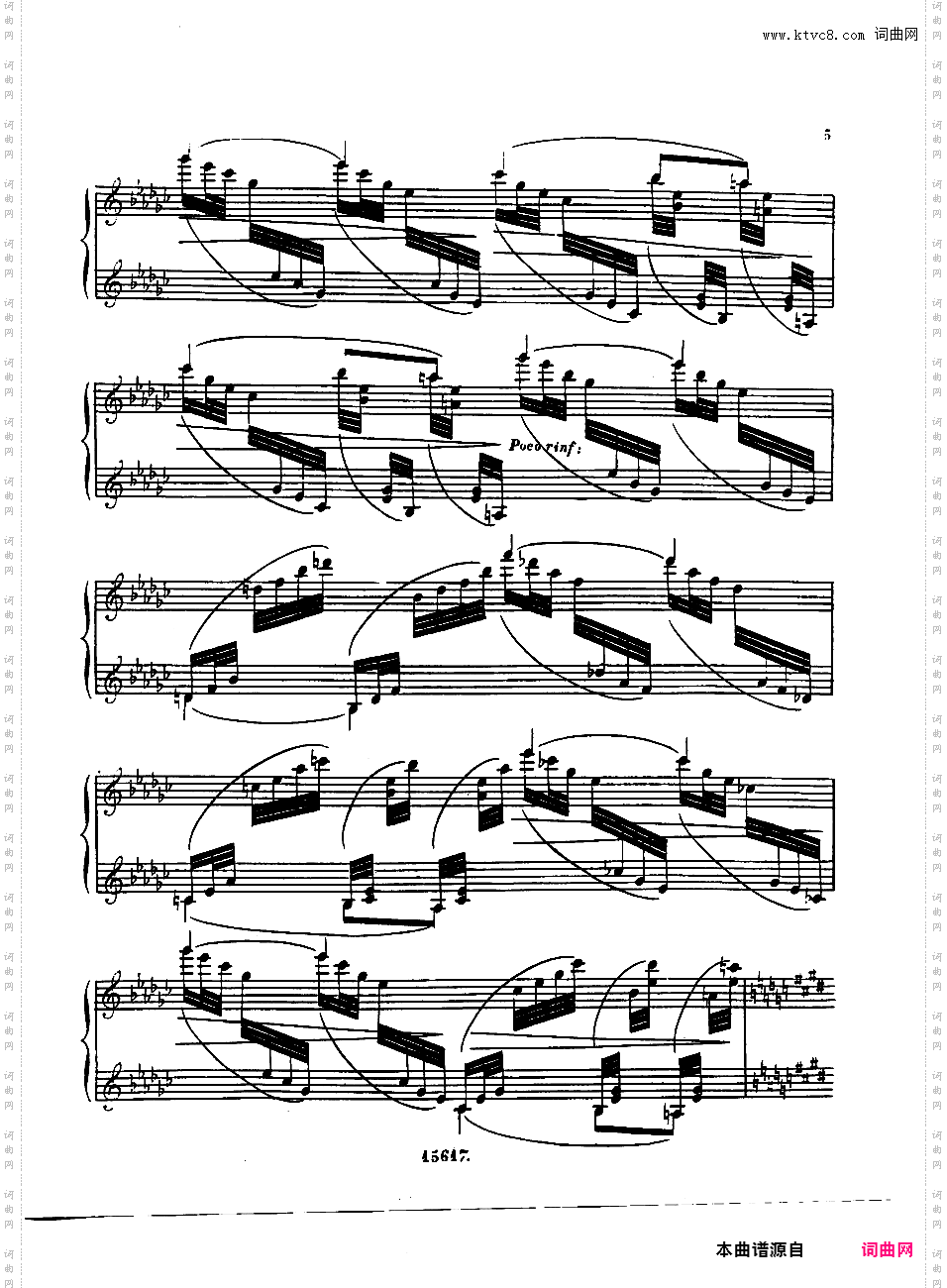 第五号迷人的歌 Cinquième Recueil de Chants Op·70
