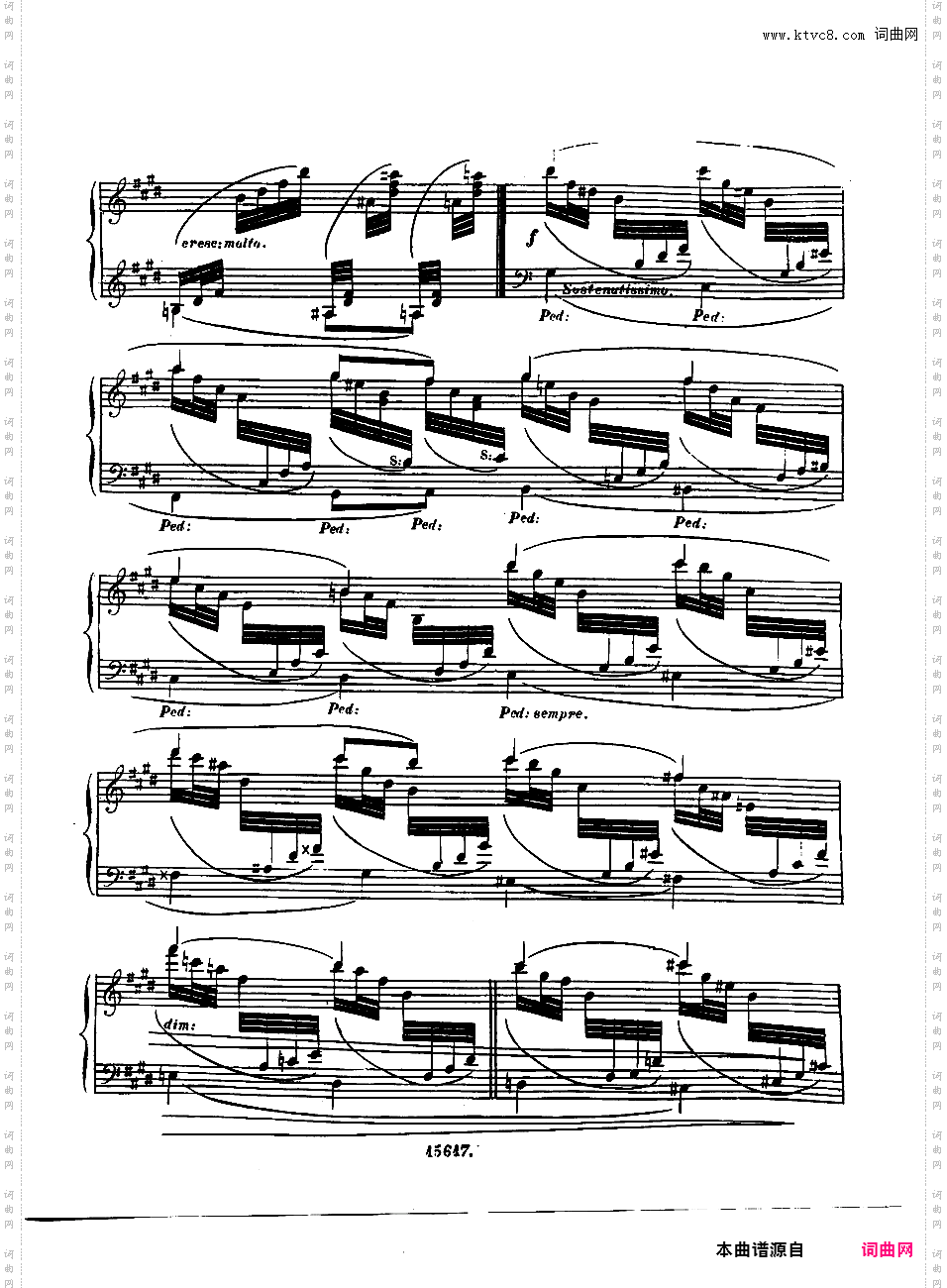 第五号迷人的歌 Cinquième Recueil de Chants Op·70