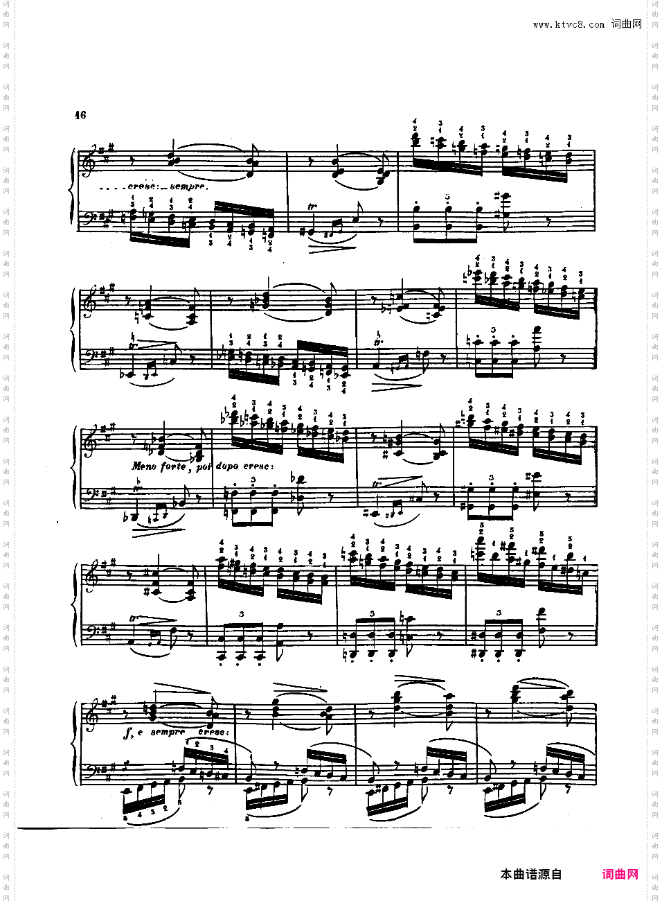 第五号迷人的歌 Cinquième Recueil de Chants Op·70