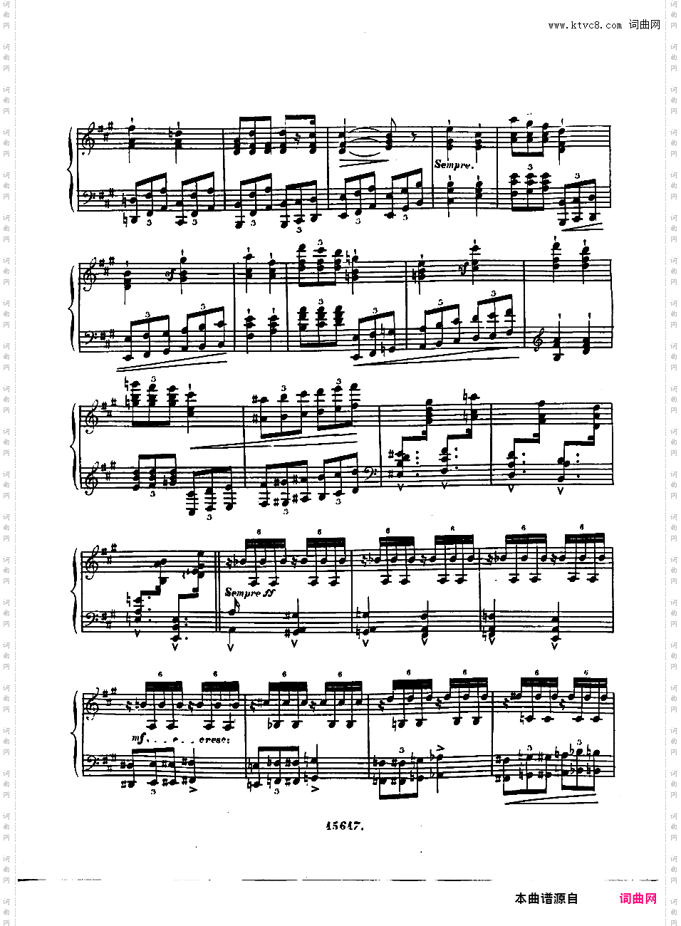 第五号迷人的歌 Cinquième Recueil de Chants Op·70