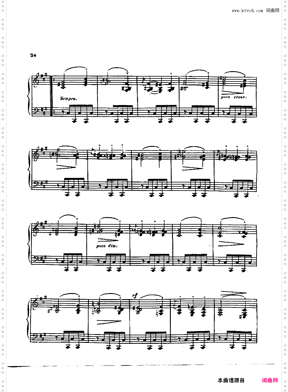 第五号迷人的歌 Cinquième Recueil de Chants Op·70