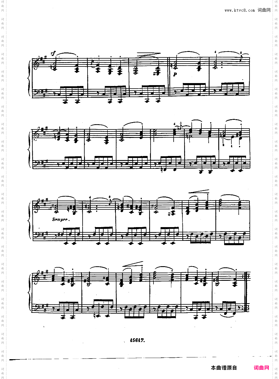 第五号迷人的歌 Cinquième Recueil de Chants Op·70