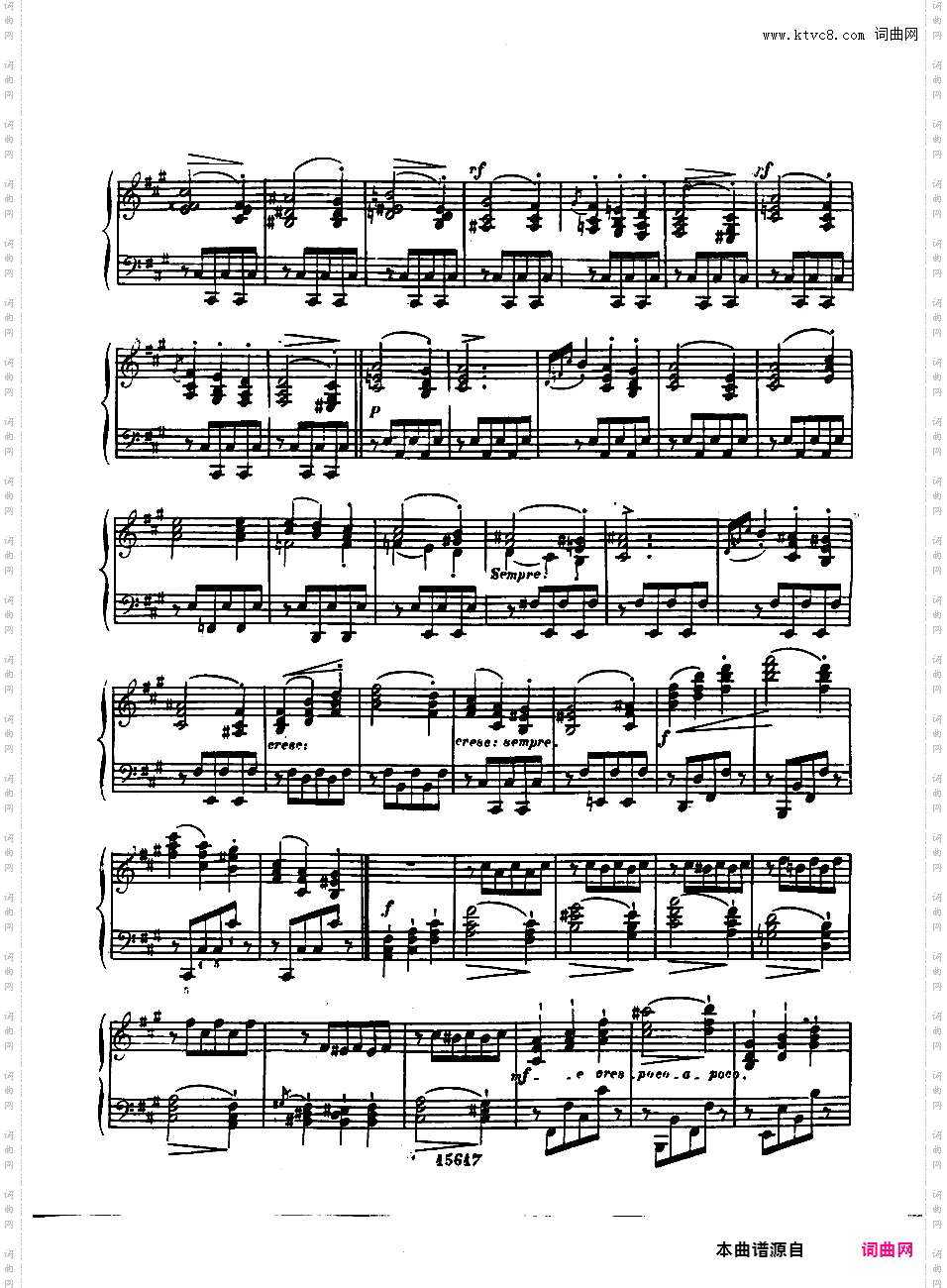 第五号迷人的歌 Cinquième Recueil de Chants Op·70