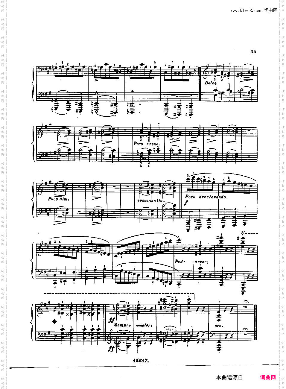 第五号迷人的歌 Cinquième Recueil de Chants Op·70