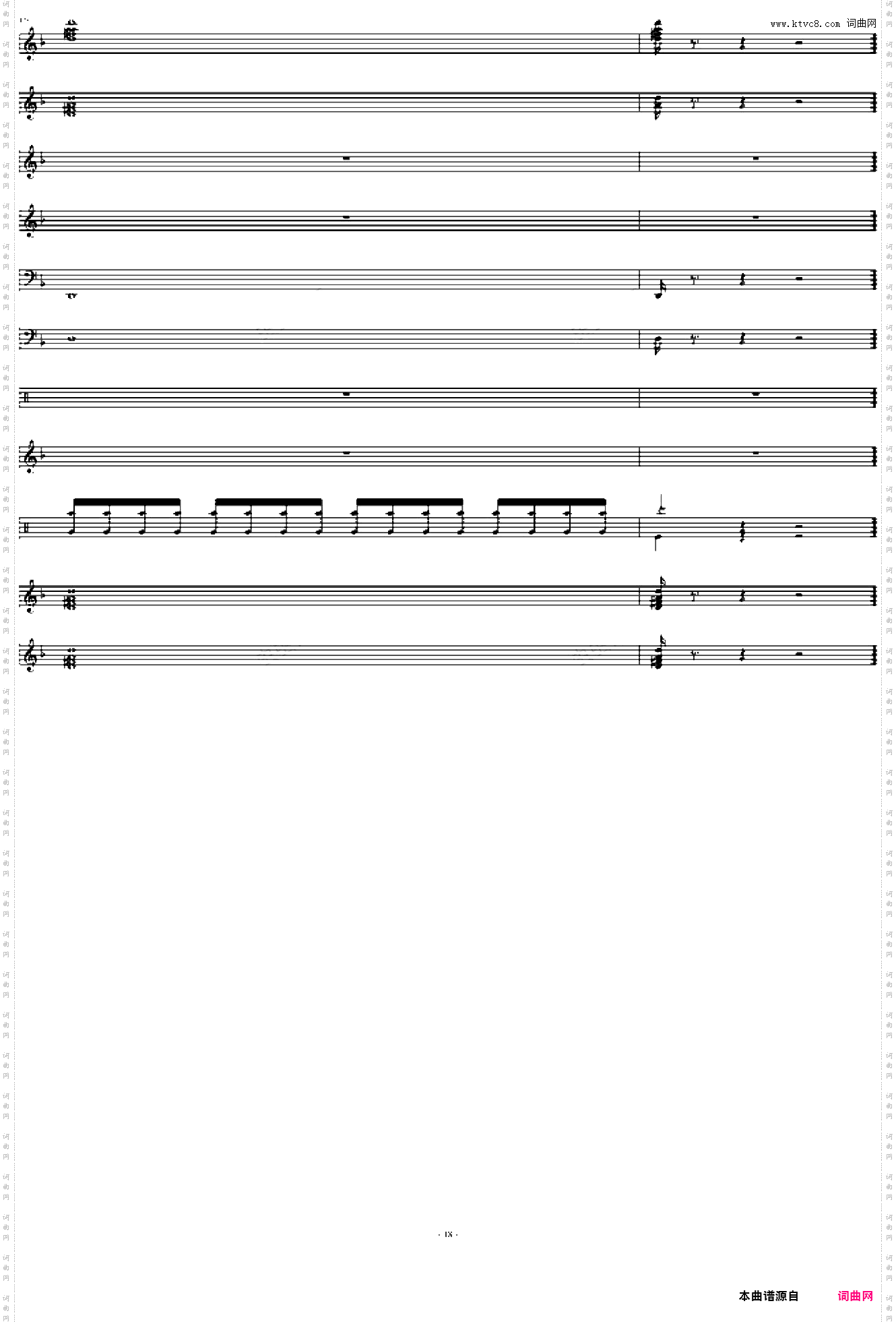 狂野飞骏图-总谱