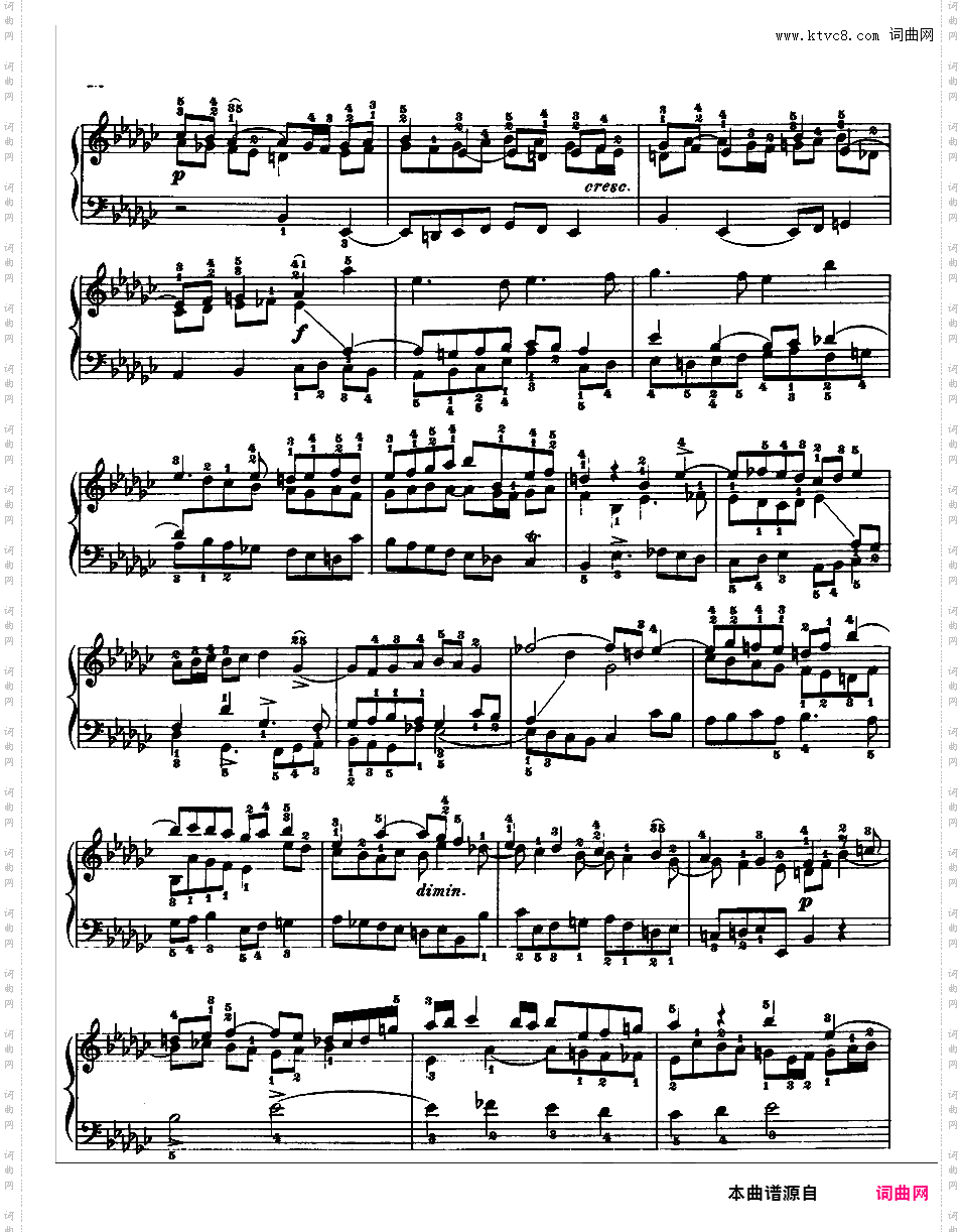 《平均律钢琴曲集第一卷》The Well Tempered ClavierPrelude & Fugue 08