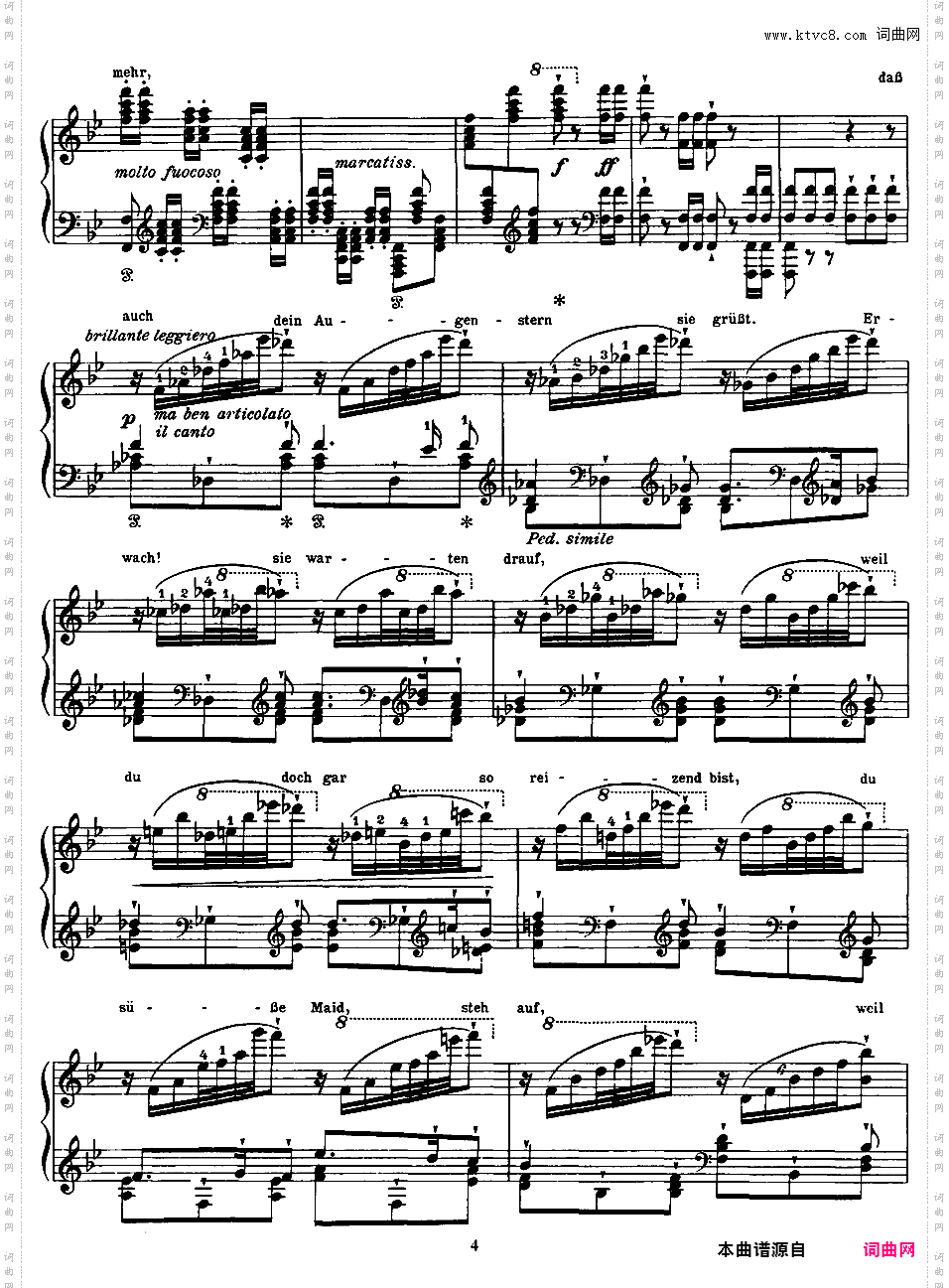 改编舒伯特12首歌曲 12 Lieder S·558听、听，云雀 Hark, Hark! The Lark D·889