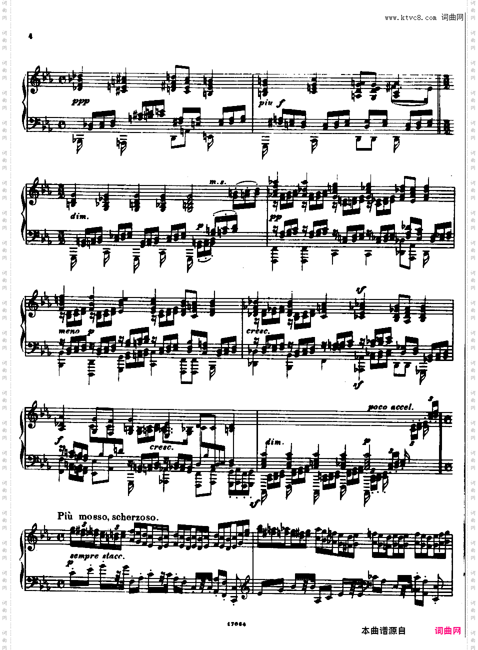 根据肖邦前奏曲而作的变奏曲与赋格Variations and Fugue on Chopin's prelude in c minor op22