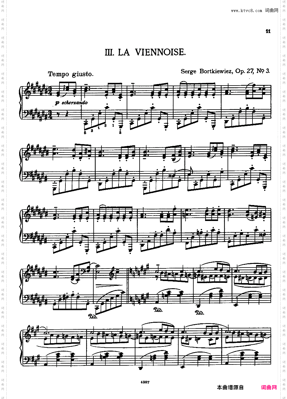 3首圆舞曲 Trois Valses Op·27