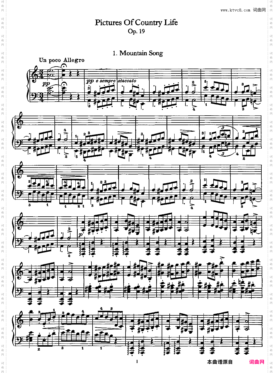 民间生活场景 Scenes of Country Life Op·19