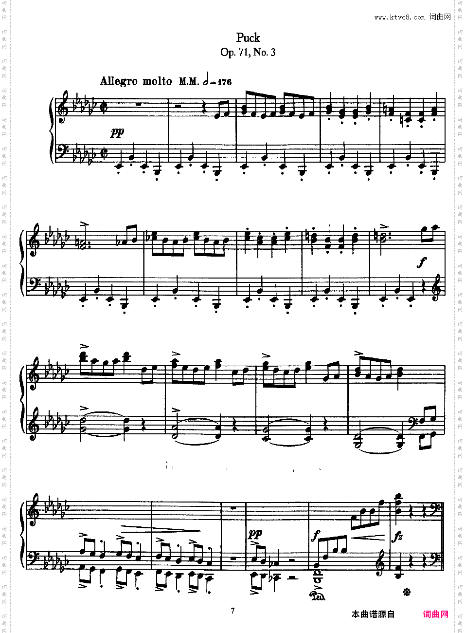 抒情小品集 Lyric Pieces 十卷Grieg op71 Lyric Pieces