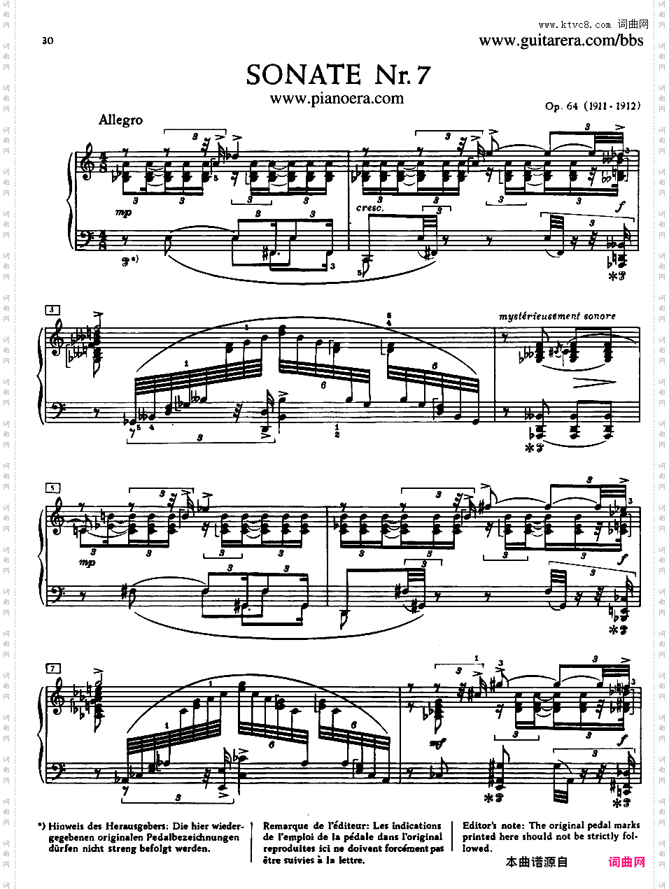 Piano Sonata No·7_第七钢琴奏鸣曲白色