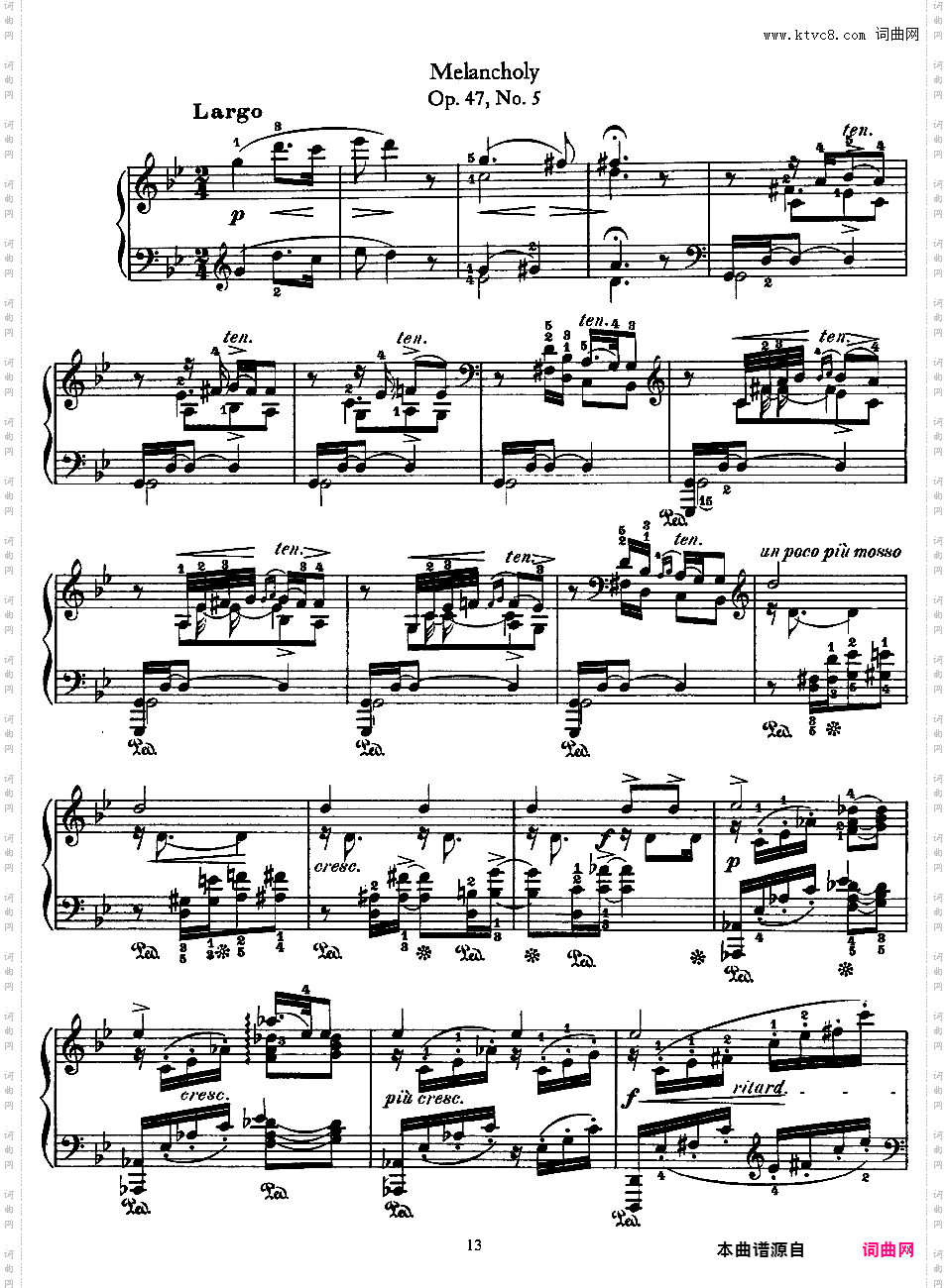 抒情小品集 Lyric Pieces 十卷Grieg op47 Lyric Pieces