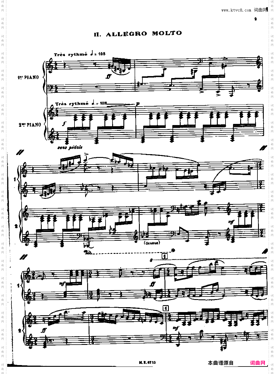 双钢琴奏鸣曲Sonata for Two Pianos