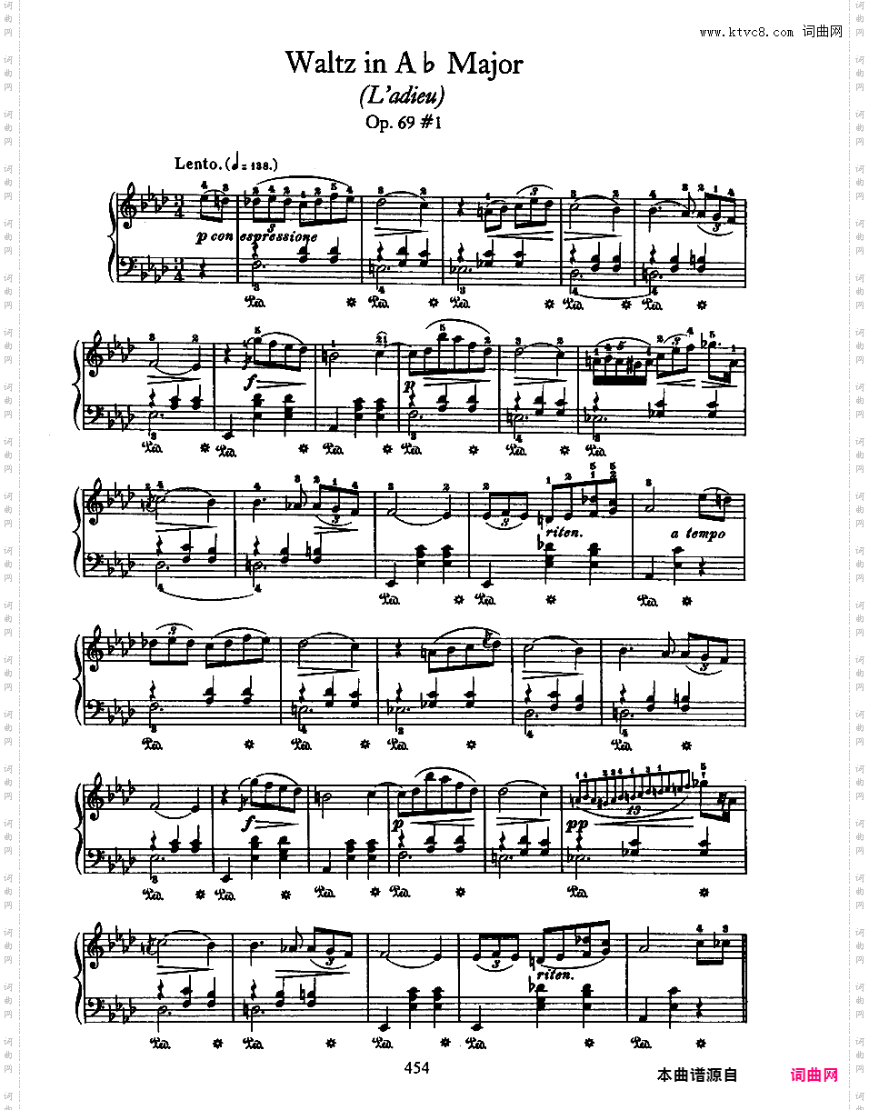 2首圆舞曲 Op·69Chopin op69 2 Waltzes