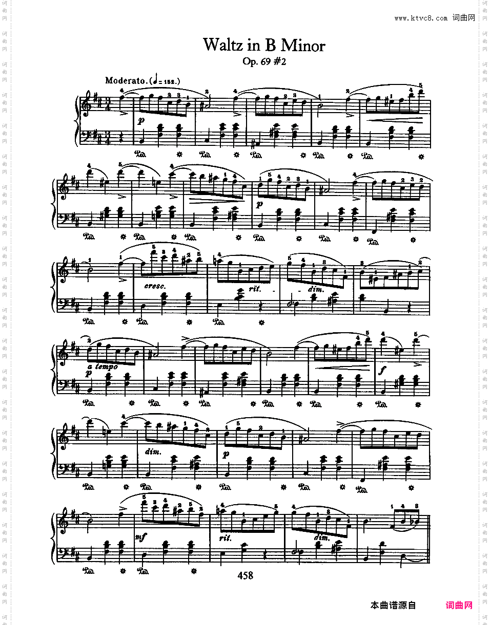 2首圆舞曲 Op·69Chopin op69 2 Waltzes