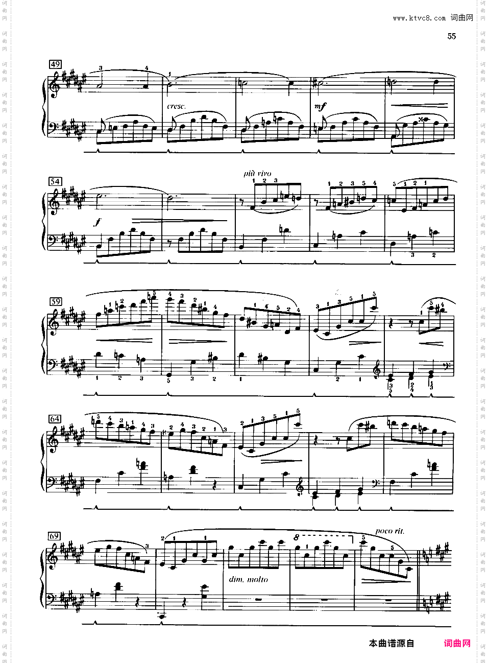 圆舞曲集无编号Op·posthChopin 1838 Valse Me?lancolique