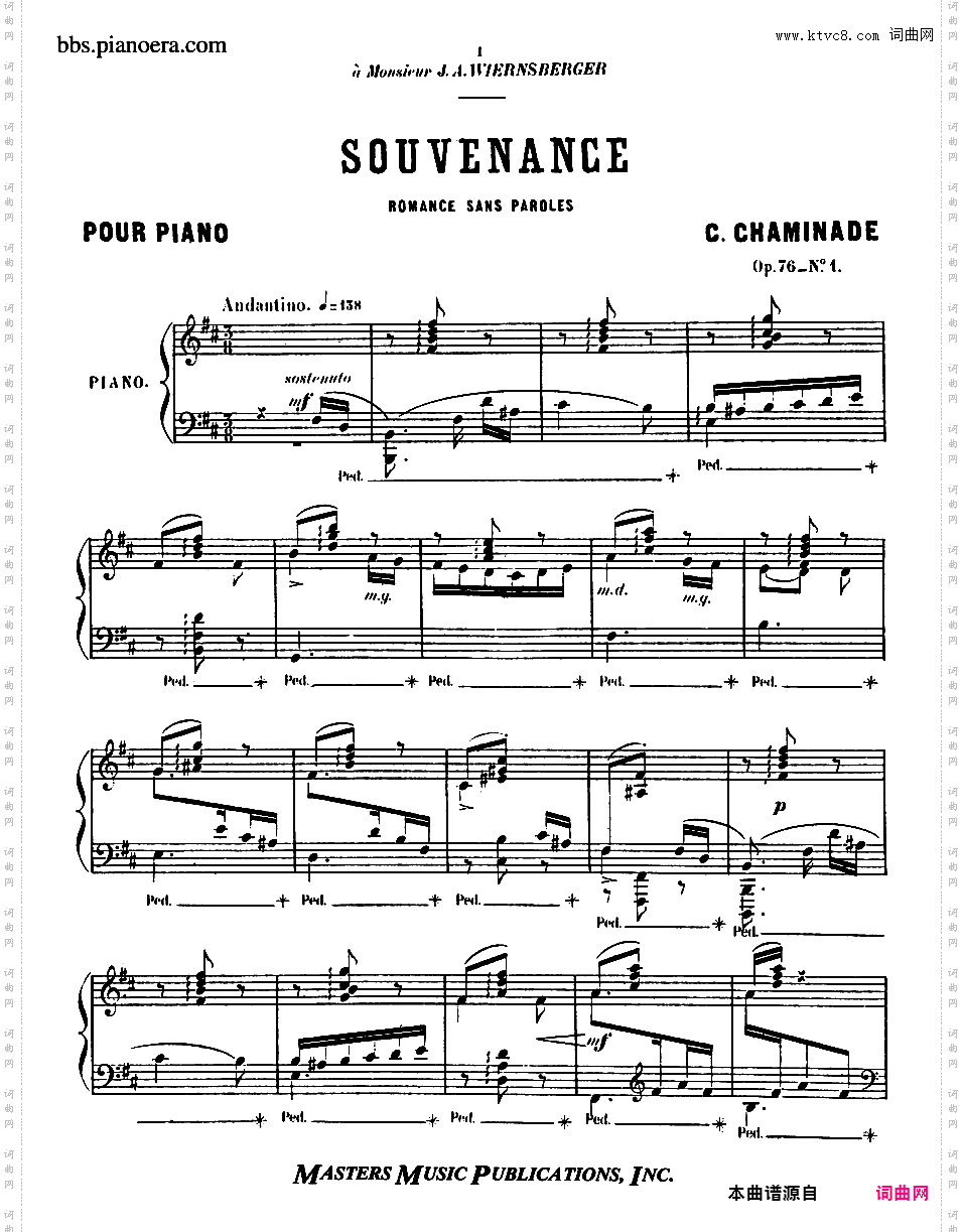 6首无词歌 6 Romances Sans Paroles Op·76