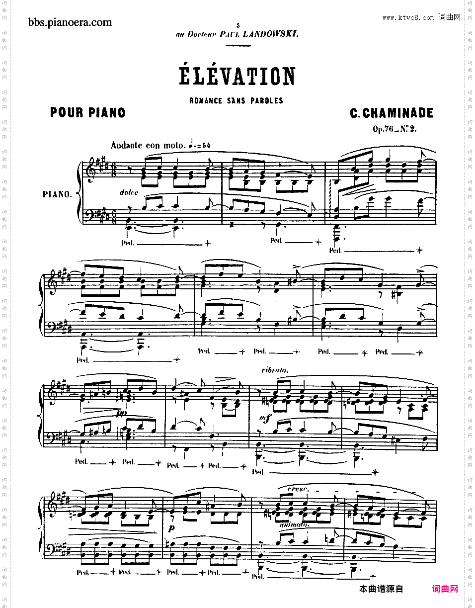 6首无词歌 6 Romances Sans Paroles Op·76