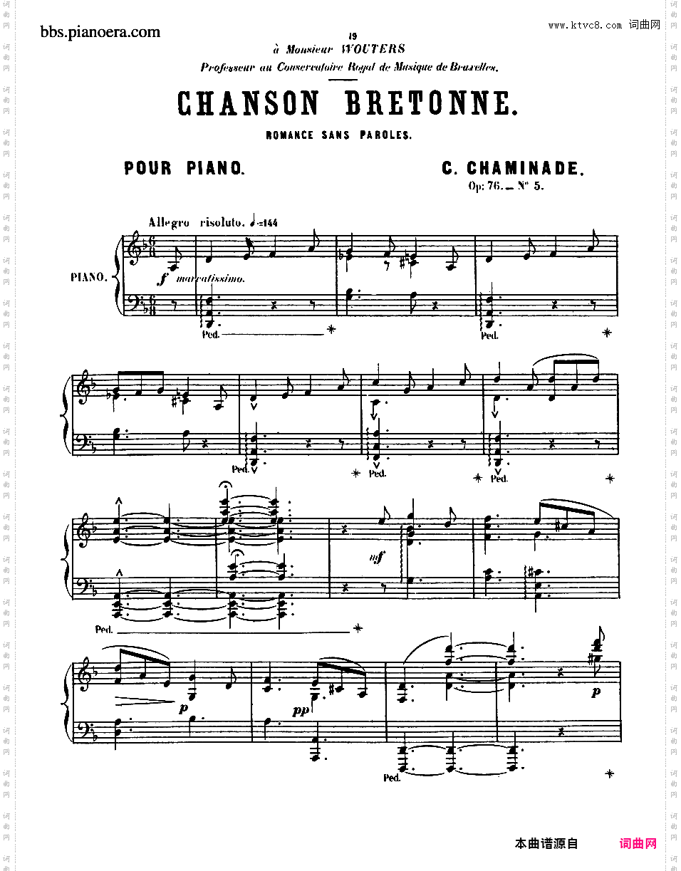 6首无词歌 6 Romances Sans Paroles Op·76