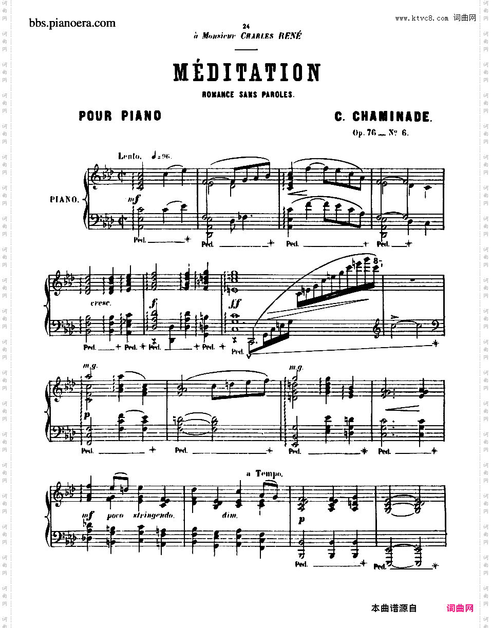 6首无词歌 6 Romances Sans Paroles Op·76