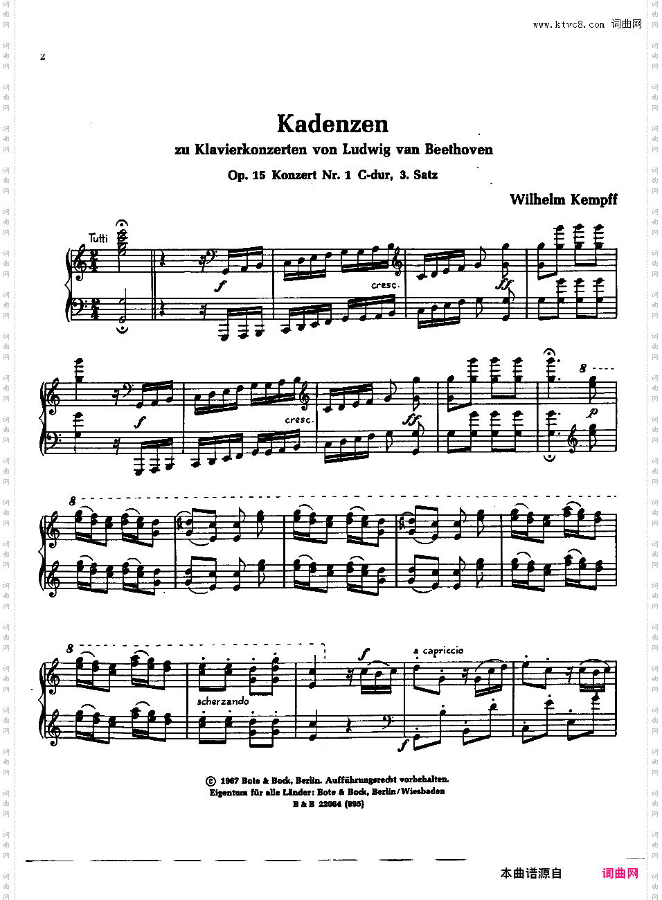 Beethoven-Kempff Cadenza