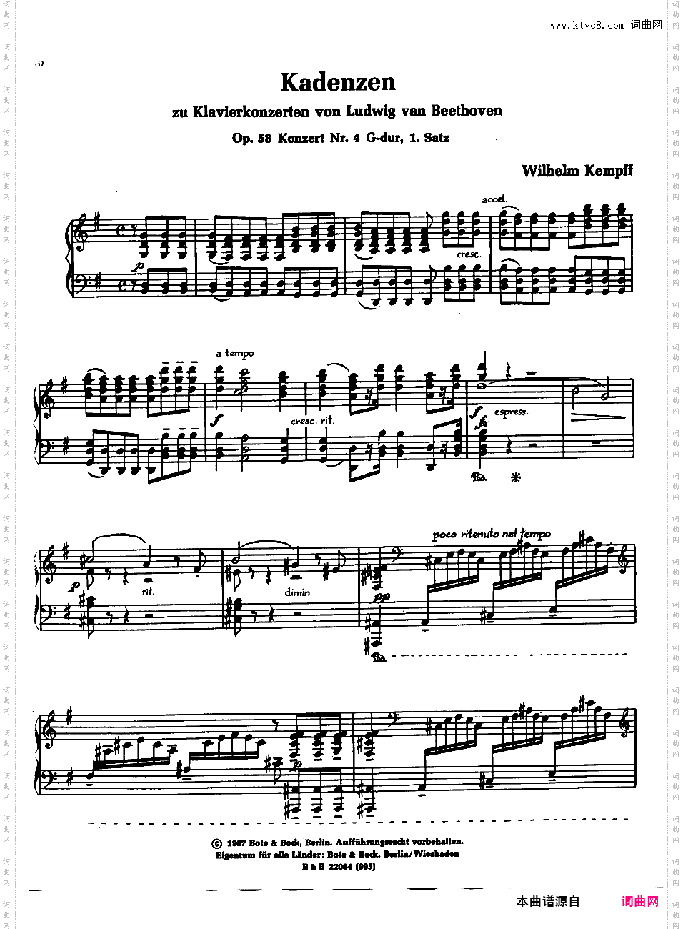 Beethoven-Kempff Cadenza