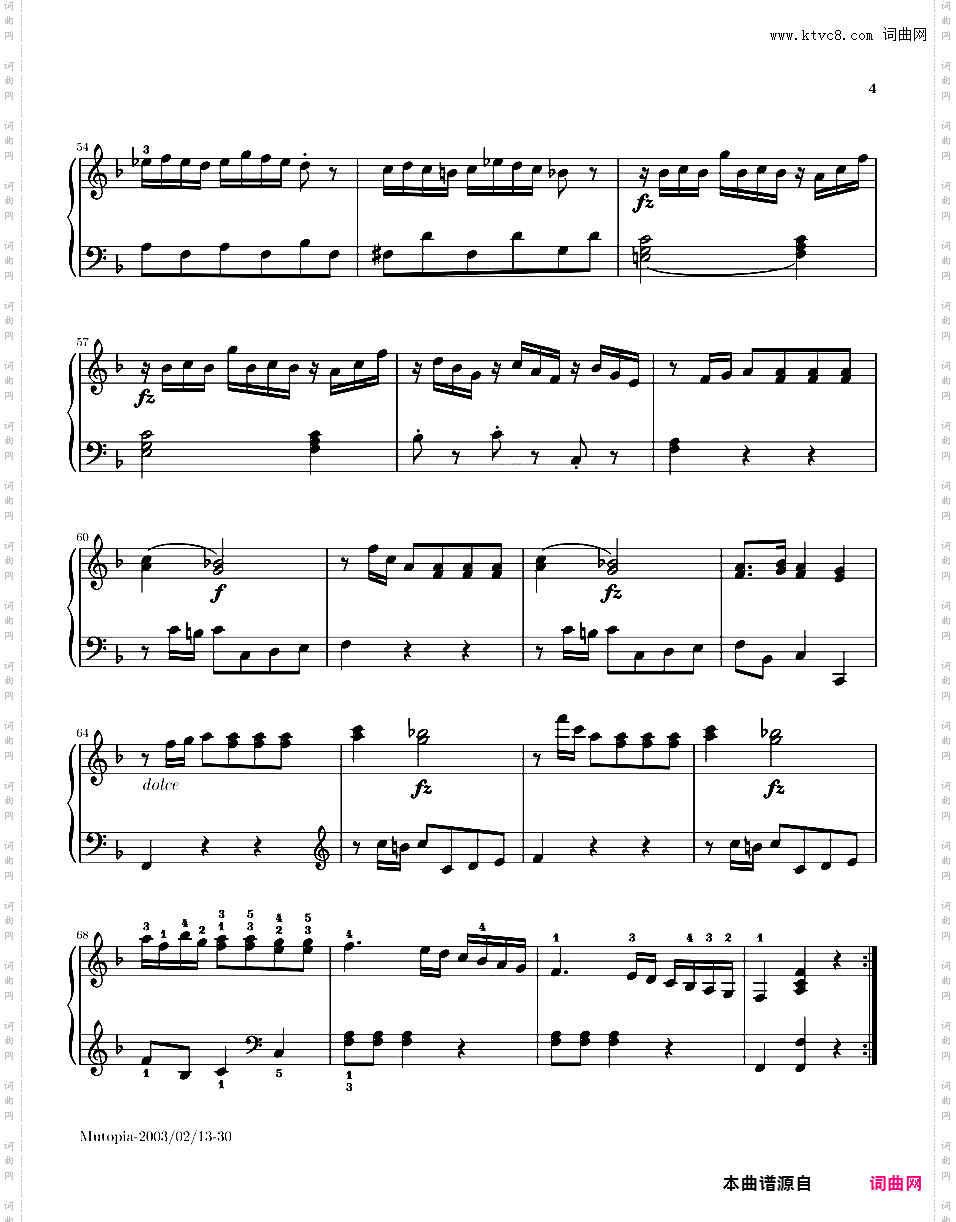 奏鸣曲集Clementi op36n4 Sonatina #4