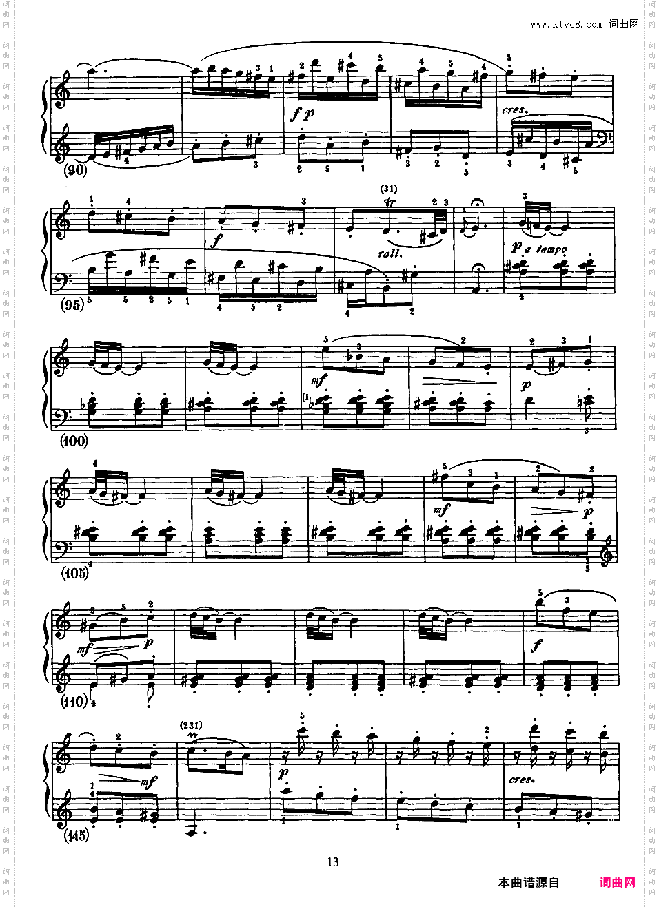500首钢琴奏鸣曲共33册Scarlatti Sonatas 133-145
