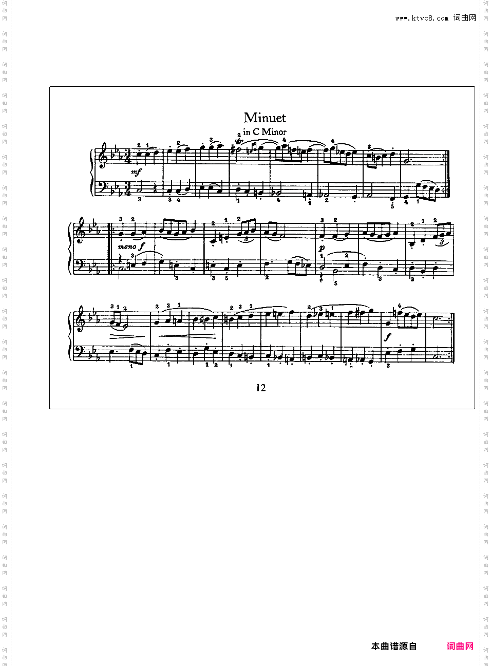 为安娜?玛格达蕾娜而作的钢琴曲集 Notebook for Anna Magdalena