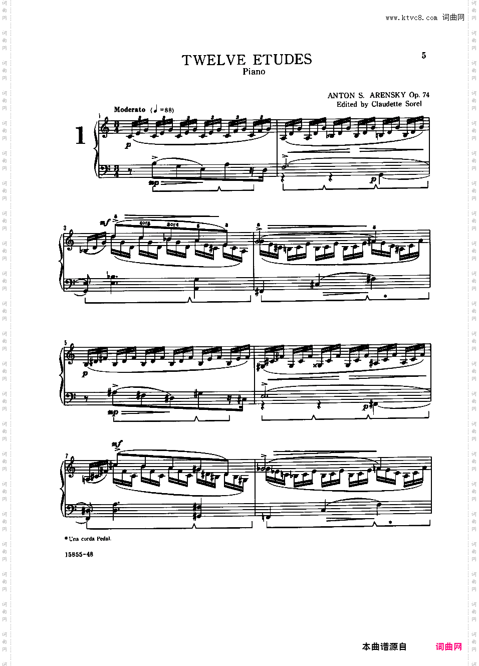 十二首练习曲 Twelve Etudes op 74