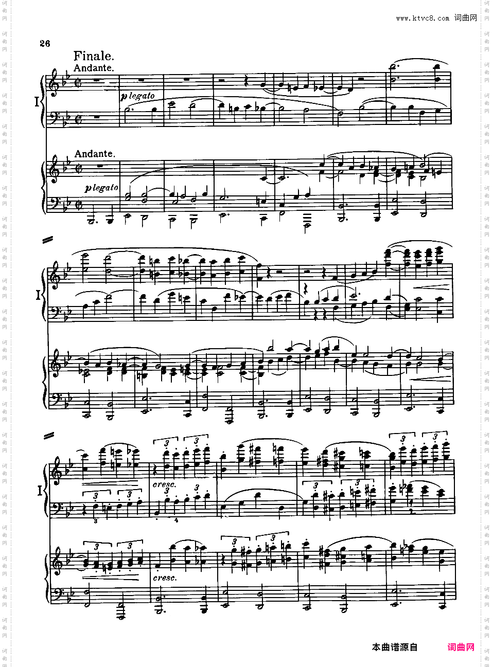 海顿主题变奏曲“圣·安东尼变奏曲”Op·56b - 双钢琴