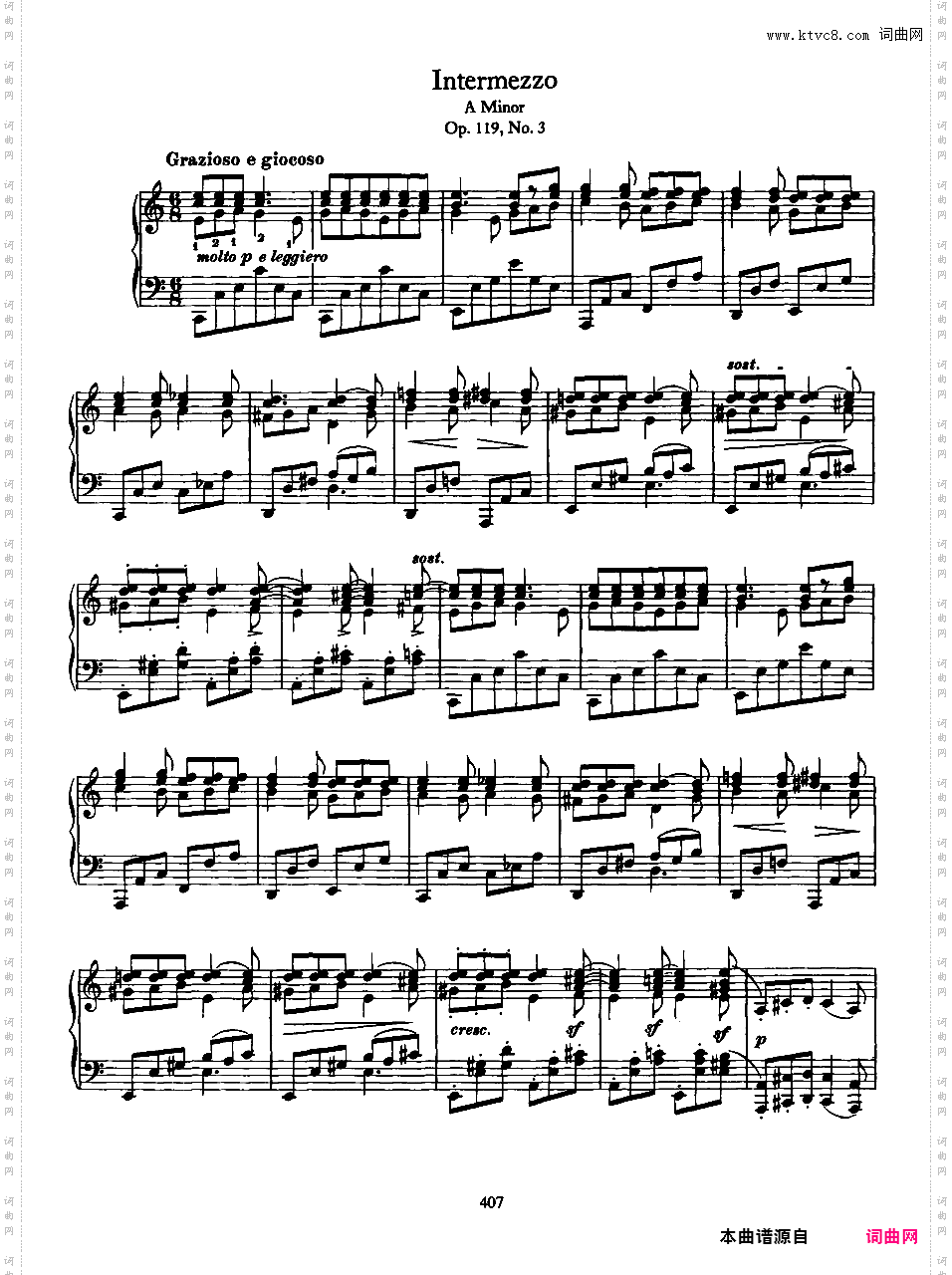 4首钢琴曲 4 Piano Pieces Op·119Brahms op119 4 Piano Pieces合集